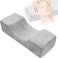 myaokue-up Beauty Salon Eyelash Extension Velvet Lash Pillow Beauty Salon Memory Foam Neck Pillow for Lash Extension Grafting Make Up Side Pockets for ToolsGrey