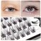 Bodermincer 84 Cluster D Curl Natural Style Eyelashes Professional Makeup Individual Cluster EyeLashes Grafting Fake False Eyelashes 12MM