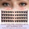 MLEN DIARY Cluster Lashes Wispy Individual Lash Extensions D Curl Natural Lash Clusters 10145MM 132 Pcs DIY Eyelash Extension Cat Eye Eyelash Clusters with Tweezers Selfapplication at Home by