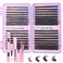 DAODER Fluff Lash Clusters Kit 640pcs 40D100D Mega Volume Cluster Eyelash Extensions D Curl Wispy DIY Individual Lash Extensions Kit 916mm with Bond and Seal