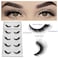 DYSILK Mink Lashes False Eyelashes Lash Extension Strip Eyelashes 5 Pairs 6D Lashes Fox Eye Mink Eyelashes False Lashes Reusable Fake Eyelashes Mink Wispy Lashes Natural Look Winged 7mm17mm
