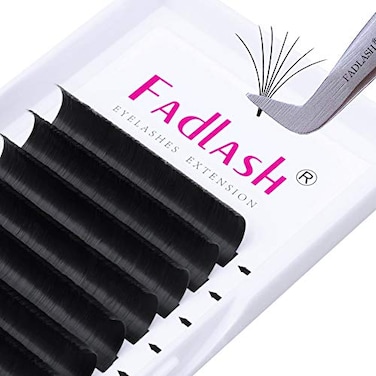 FADLASH Easy Fan Lash Extensions Volume Eyelash Extensions Self Fanning Lashes Multi Length Eyelash Volume Extensions 007C Camellia 11 12 13mm