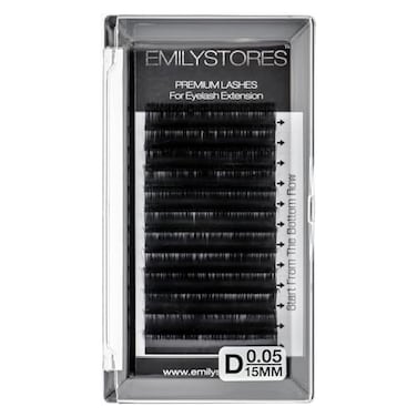 EMILYSTORES Eyelash Extension 005mm Thickness D Curl Length 15mm Individual Rapid Blooming Volume Eyelash For Easy Fan Lash Extensions Flower Lashes Self Fanning Eyelashes 005D15mm