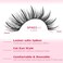 EYDEVRO False Eyelashes Wet Cat Eye Lashes Spiky Faux Mink Lashes Wispy Fairy Manga Lashes Natural Strip Lashes with Spikes 7 Pairs Pack