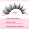 EYDEVRO False Eyelashes Wet Cat Eye Lashes Spiky Faux Mink Lashes Wispy Fairy Manga Lashes Natural Strip Lashes with Spikes 7 Pairs Pack