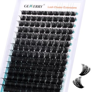 GEMERRY Eyelash Clusters Fluffy Lash Clusters Thick 280pcs 200D Cluster Eyelash Extensions DIY At Home Individual Lashes Cluster Lashes by 200P1018mm