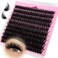 MOONKALI Eyelash Clusters Lash Clusters Mink Thick 60D Cluster Eyelash Extensions 1018MM 200Pcs Cluster Individual Lashes Extensions Gorgeous Wispy Fluff Eyelashes Clusters Extension D Curly by