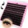 MOONKALI Eyelash Clusters Lash Clusters Mink Thick 60D Cluster Eyelash Extensions 1018MM 200Pcs Cluster Individual Lashes Extensions Gorgeous Wispy Fluff Eyelashes Clusters Extension D Curly by
