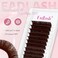 FADLASH Brown Lash Extensions Easy Fan Volume Lashes Colored Lash Extensions CD Curl Volume Lash Extension 007 Self Fanning Eyelash Extensions Dark Brown007D 1520mm