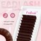 FADLASH Brown Lash Extensions Easy Fan Volume Lashes Colored Lash Extensions CD Curl Volume Lash Extension 007 Self Fanning Eyelash Extensions Dark Brown007D 1520mm