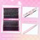 FADLASH Lash Extension DIY Kit Volume Fluffy Lash Clusters D Curl Cluster Lashes with Lash Bond and Seal Lash Tweezers for DIY Eyelash Extension at Home for Self UseKit 80D100D007D1218MIX