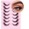 Kiromiro False Lashes Natural Look Faux Mink Eyelashes Wispy Fox Eye Lashes That Look Like Extensions 3D Mink Lashes Natural Strip Lashes Pack 7 Pairs