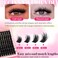 FANXITON 3D Volume Lash Clusters with Spiky 1218mm Long Lash Extension Wispy Eyelash Clusters Fluffy DIY Eyelash Extensions for Dramatic Salon Look at Home
