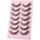 FARRED Cat Eye Lashes Natural Wispy Eyelashes Fluffy False Lash Strips Short Cateye Fake Eyelash 14mm Full Strip Lashes Pack 7 Pairs Pestaas Sets for MUA and Beginners Daily Makeup