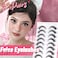 Fyonas Cat Eye Lashes Wispy False Eyelashes 514mm Short Fake Lashes Natural Look D Curl Strip Lashes with Clear Band 8 Pairs Soft Fluffy Lashes Pack CT01