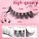 Fyonas Cat Eye Lashes Wispy False Eyelashes 514mm Short Fake Lashes Natural Look D Curl Strip Lashes with Clear Band 8 Pairs Soft Fluffy Lashes Pack CT01