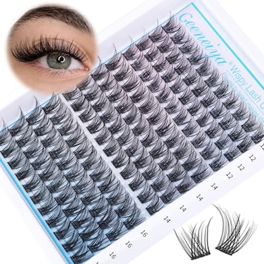 Geeneiya Lash Clusters Wispy C Curl Eyelash Clusters 1216MM Individual Eyelashes Natural Cluster Eyelash Extensions Cluster Lashes Natural Look154PCS C Curl 121416mm