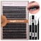 Geeneiya Volume Lash Clusters Kit DIY Lash Extension Kit D Curl Eyelash Extensions with Waterproof Lash Bond and Seal Waterproof Tweezers1016MM Cluster Lashes 300Pcs