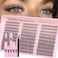 Goddvenus Lash Clusters Kit 914mm Wispy Eyelash Clusters Lashes Natural DIY Lash Extension Kit Short Cluster Eyelash Extensions Kit 300pcs C Curl Individual Lashes Cluster Eyelash With Tweezers