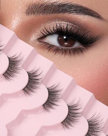 Easeful Half Lashes Natural Half Eyelashes Cat Eye Corner Lashes Narutal Look Wispy Lashes False Half Lashes 34 Lashes End Lashes Half03
