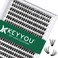 KEYYOU Lash Clusters 300pcs Individual Lashes 40D 007D Curl 12mm DIY Eyelash Extension Soft Natural Volume Cluster Lashes with Large Tray