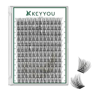 KEYYOU Lash Clusters 144pcs Individual Lashes D Curl 18mm Eyelash Clusters Air Touch Cluster Lashes Super Lightweight Soft Wispy Comfortable Easy DIY at HomeAir02D18mm