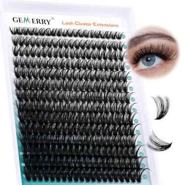 GEMERRY Lash Clusters 280pcs Clusters Lashes D Curl SoftNatural Individual Lashes Cluster Eyelash Clusters DIY Lash Extensions at Home40P1018mm