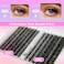 AILAISHI Lash Clusters Kit DIY Cluster Eyelash Extensions 916mm 30D40D 280pcs D Curl Natural Volume Lashes with Lash Bond and Seal TweezersWaterproof Fake Cat Eye Wispy Individual Clusters16MIX11S