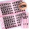 Eefofnn Lash Clusters Kit Wispy Cluster Eyelash Extensions Kit Natural Eyelash Clusters with Lash Bond and Seal Waterproof Tweezers 1116mm CCurly Individual Lashes 120pcs DIY Lash Extension Kit by
