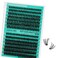 AMZGIRL LASH Lash Clusters Wispy 280PCS Eyelash Extension 60D 80D Cluster Lashes Individual Lashes DIY Lash Extension Natural Look Cluster Eyelash Extensions Soft False Eyelashes at Home for Beginners