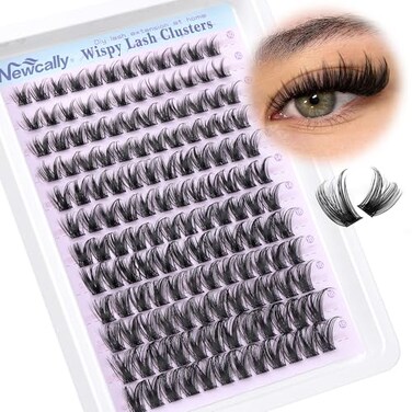 Newcally Lash Clusters Wispy Lash Extension Dcurly Eyelash Clusters Natural Look 1018mm Cluster Eyelash Extensions 144Pcs Volume Individual Lashes Spiky Cluster Lashes Manga by