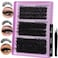 FOINEMYED Lash Extension Kit 1424mm Lash Clusters Kit 60D80D100D Thick Volume Eyelash Extension Kit D Curly DIY Individual Lashes 3 Style Lashes with Waterproof Lash Bond and Seal and Tweezers