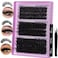 FOINEMYED Lash Extension Kit 1424mm Lash Clusters Kit 60D80D100D Thick Volume Eyelash Extension Kit D Curly DIY Individual Lashes 3 Style Lashes with Waterproof Lash Bond and Seal and Tweezers