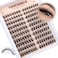 TOOCHUNAG Manga Lash Clusters Spiky Eyelash Clusters Wispy Individual Lashes Extension 160pcs DIY Cluster Eyelash Extensions 1016mm D Curly Natural Individual Cluster Lashes by