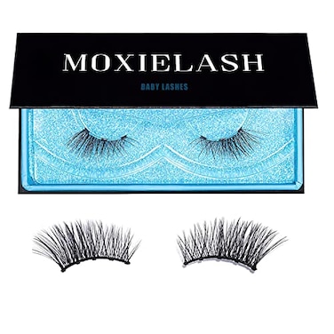 MoxieLash Magnetic Eyelashes Baby Reusable Magnetic Lashes No Glue or Alcohol Natural Accent Cat Eye Subtle Beautiful Look Professional Faux False Eyelashes 1 Pair