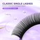 NAGARAKU Eyelash Extensions Individual Lashes 005mm D curl 11mm Classic Matte Black Soft Natural Professional 16 rows Beauty Salon Supplies Purple Card