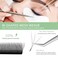 NATUHANA Eyelash Extensions 007 C Curl 812mm W Shaped Clover Classic Easy Fan Permanent Volume Lash Extensions Automatic Blooming Flower LashProfessional Supplies for Lash Techs3D007C812 Mix