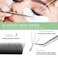 NATUHANA Eyelash Extensions 007 C Curl 812mm W Shaped Clover Classic Easy Fan Permanent Volume Lash Extensions Automatic Blooming Flower LashProfessional Supplies for Lash Techs3D007C812 Mix