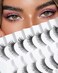 Jiocolor Natural Cat Eye Lashes Wispy Eyelashes 10mm Fluffy Fake Lashes that Look Like Extensions 3D C Curl Simple False Lashes 53GIRL CODE