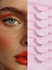 Siligli Natural Half Lashes Cat Eye Eyelashes 13MM False Eyelashes Natural Corner Lashes Wispy 3D Volume Half Eyelashes Pack with Thin Cotton Band 34 Lashes Extension 7 Pair