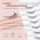 Siligli Natural Lashes Wispy Eyelashes Natural Look Short Lashes Pack 12mm Eyelashes C Curl False Lashes Thinner Band 3D Volume Fake Eyelashes 7 Pair
