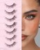 Onlyall Lashes Mink False Eyelashes Natural Wispy Lashes Soft Faux Mink Lashes Fluffy False Lashes DK77