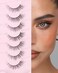 Onlyall Lashes Mink False Eyelashes Natural Wispy Lashes Soft Faux Mink Lashes Fluffy False Lashes DK77