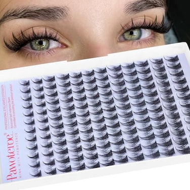 Pawotence Fairy Lash Clusters Natural Eyelash Clusters 1016mm Manga Lashes Cluster Eyelash Extensions 144pcs Anime Individual Cluster Lashes Wispy for DIY Lash Extension
