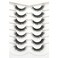 Pooplunch False Eyelashes Cat Eye Look Natural Short Wispy Lashes 8D Crossed Extension Volume Fake Eyelashes Faux Mink Human Hair Lashes 7 Pairs Pack