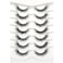 Pooplunch False Eyelashes Cat Eye Look Natural Short Wispy Lashes 8D Crossed Extension Volume Fake Eyelashes Faux Mink Human Hair Lashes 7 Pairs Pack