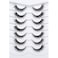 Pooplunch False Eyelashes Invisible Band Cat Eye Look Natural Wispy Lashes Extension Volume Short Fake Eyelashes Faux Mink Lash Strips 7 Pairs Pack