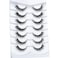 Pooplunch False Eyelashes Invisible Band Cat Eye Look Natural Wispy Lashes Extension Volume Short Fake Eyelashes Faux Mink Lash Strips 7 Pairs Pack