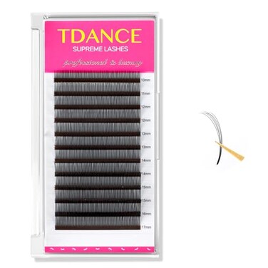 TDANCE Lash Spikes Matte Black 5D Spikes Lash Extensions Natural Look 5D Flower Eyelash Extensions for Professional Use Spikes Lashes5DFlowerD0071017mm
