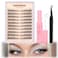 TOOCHUNAG Eyelash Clusters Lash Extension Kit Natural Cluster Eyelash Extensions Wispy Individual Lashes Clusters Kit with Clear Lash Glue and Eyelash Clusters Tweezers180pcs